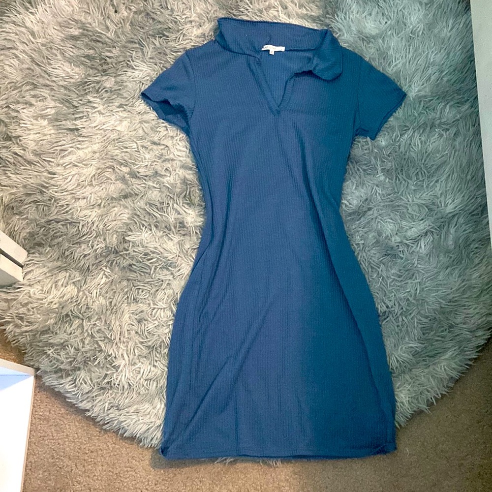 Brand:Antistar, Neutral blue fitted dress, Size S